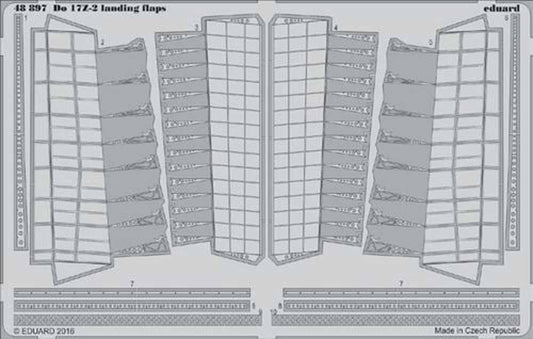 Eduard 48897 Etched Aircraft Detailling Set 1:48 Dornier Do-17Z-2 landing flaps