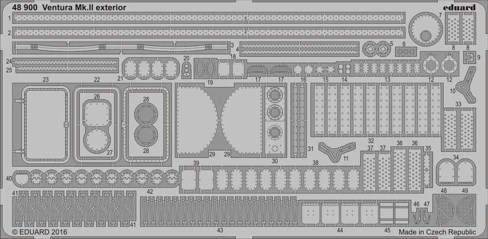 Eduard 48900 Etched Aircraft Detailling Set 1:48 Lockheed Ventura Mk.II exterior