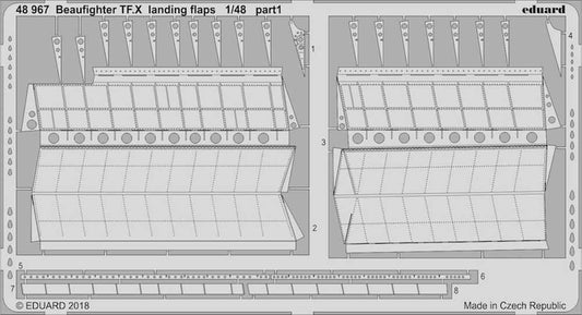 Eduard 48967 Etched Aircraft Detailling Set 1:48 Bristol Beaufighter TF.X landin