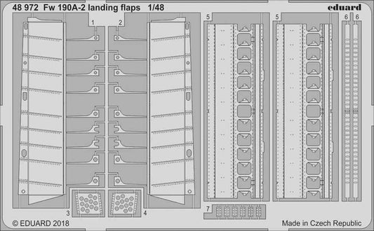 Eduard 48972 Etched Aircraft Detailling Set 1:48 Focke-Wulf Fw-190A-2 landing fl