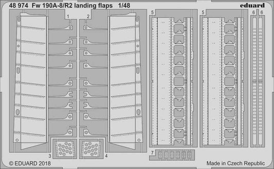 Eduard 48974 Etched Aircraft Detailling Set 1:48 Focke-Wulf Fw-190A-8/R2 landing