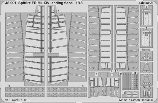 Eduard 48991 Etched Aircraft Detailling Set 1:48 Supermarine Spitfire FR Mk.XIV