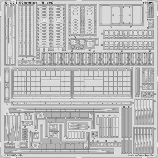 Eduard 491070 Etched Aircraft Detailling Set 1:48 Boeing B-17G Flying Fortress b