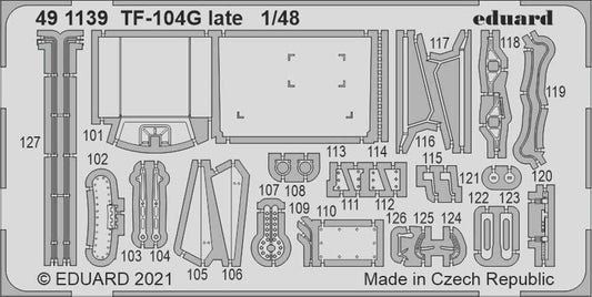 Eduard 491139 Etched Aircraft Detailling Set 1:48 Lockheed TF-104G Starfighter l