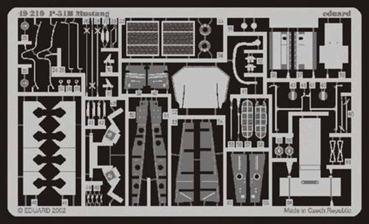 Eduard 49219 Etched Aircraft Detailling Set 1:48 North-American P-51B Mustang Pr