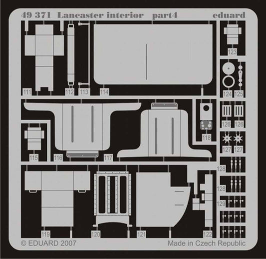 Eduard 49371 Etched Aircraft Detailling Set 1:48 Avro Lancaster B.I/III interior