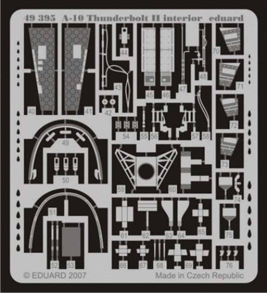 Eduard 49395 Etched Aircraft Detailling Set 1:48 Fairchild A-10A Thunderbolt II