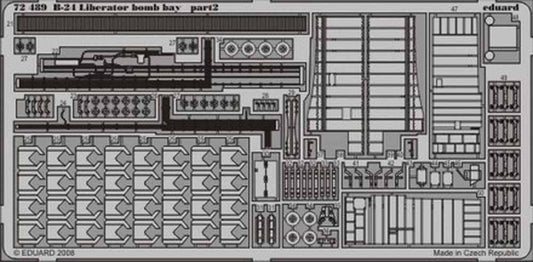 Eduard 72489 Etched Aircraft Detailling Set 1:72 Consolidated B-24D/B-24J Libera