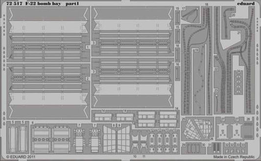 Eduard 72517 Etched Aircraft Detailling Set 1:72 Boeing F-22 Raptor bomb bay