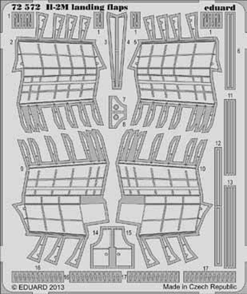Eduard 72572 Etched Aircraft Detailling Set 1:72 Ilyushin IL-2M Stormovik landin