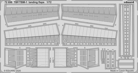 Eduard 72696 Etched Aircraft Detailling Set 1:72 Grumman TBF/TBM-1 Avenger landi
