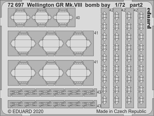 Eduard 72697 Etched Aircraft Detailling Set 1:72 Vickers Wellington GR Mk.VIII b