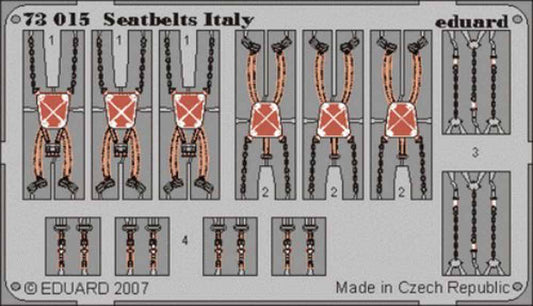Eduard 73015 Etched Aircraft Detailling Set 1:72 seatbelts Italy WWII