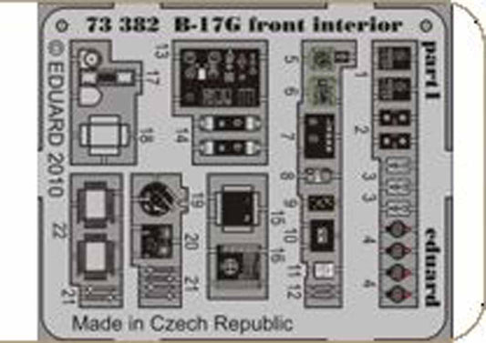 Eduard 73382 Etched Aircraft Detailling Set 1:72 Boeing B-17G Flying Fortress fr
