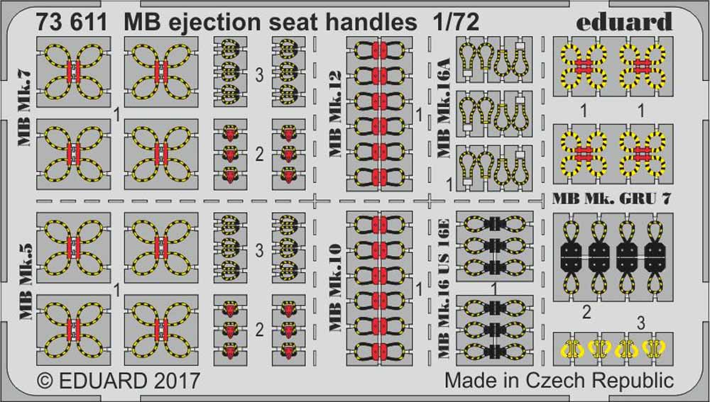 Eduard 73611 Etched Aircraft Detailling Set 1:72 Martin-Baker ejection seat hand