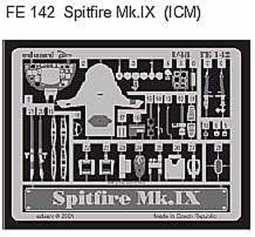 Eduard FE142 Etched Aircraft Detailling Set 1:48 Supermarine Spitfire Mk.IXC/Mk.