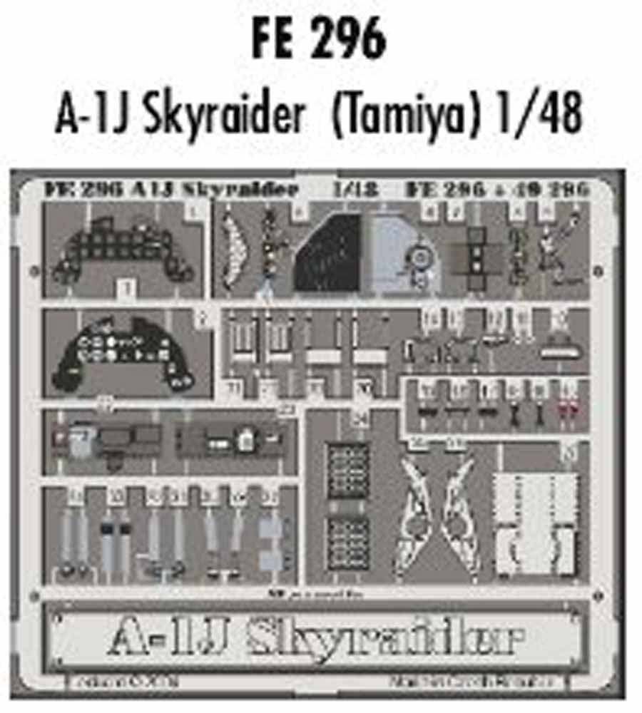 Eduard FE296 Etched Aircraft Detailling Set 1:48 Douglas A-1J Skyraider Pre-pain