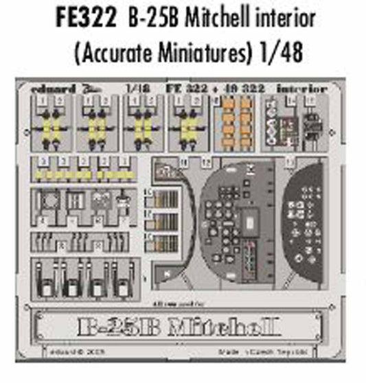 Eduard FE322 Etched Aircraft Detailling Set 1:48 North-American B-25B Mitchell i