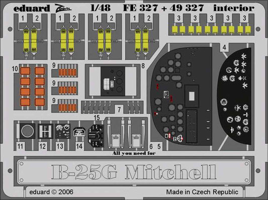 Eduard FE327 Etched Aircraft Detailling Set 1:48 North-American B-25G Mitchell i