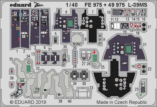 Eduard FE975 Etched Aircraft Detailling Set 1:48 Aero L-39MS/L-59