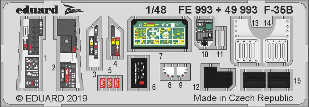 Eduard FE993 Etched Aircraft Detailling Set 1:48 Lockheed-Martin F-35B