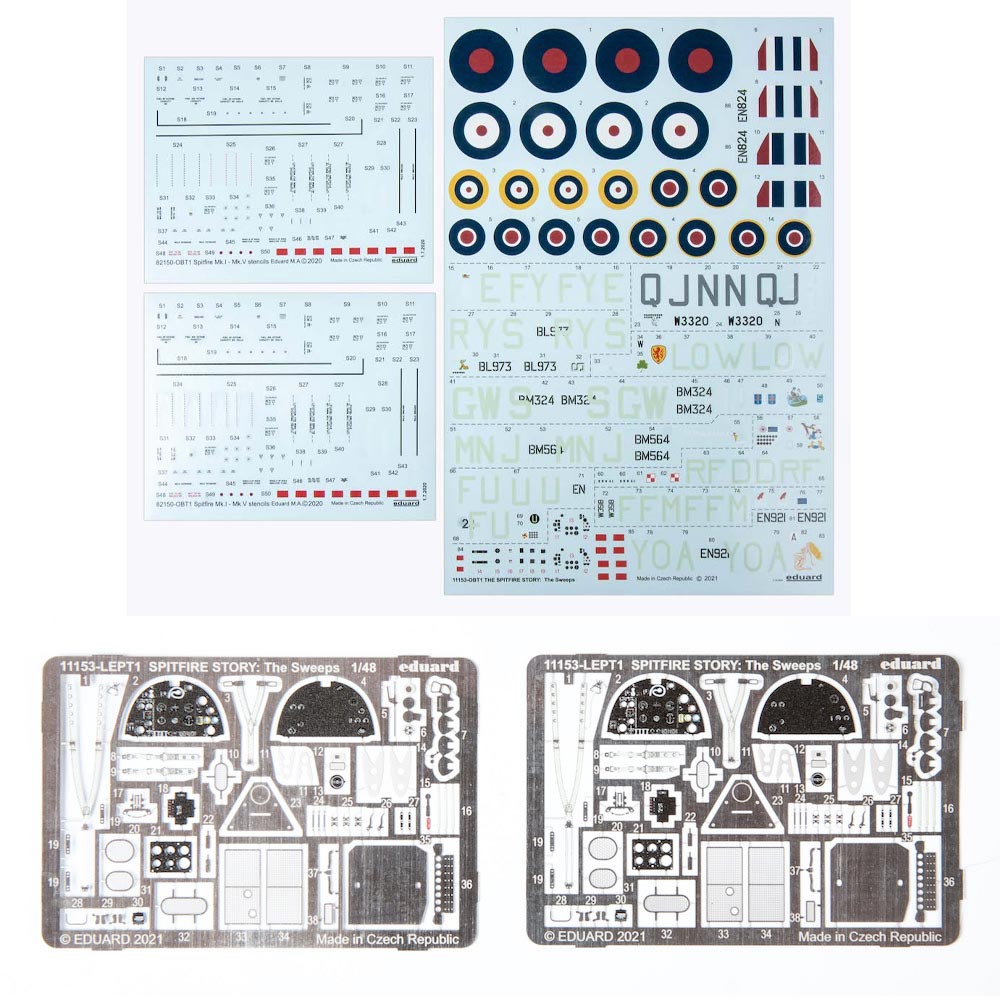 Eduard 11153 Spitfire Story: The Sweeps 1:48 Dual Combo Ltd Model Kit