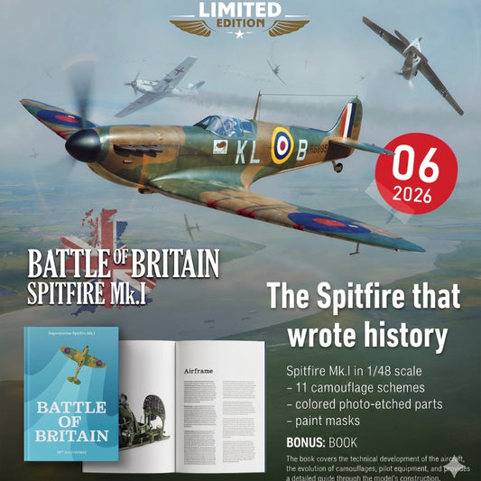 Eduard 11197 Battle of Britain Spitfire Mk.I 1:48 Model Kit + 152 Page Book