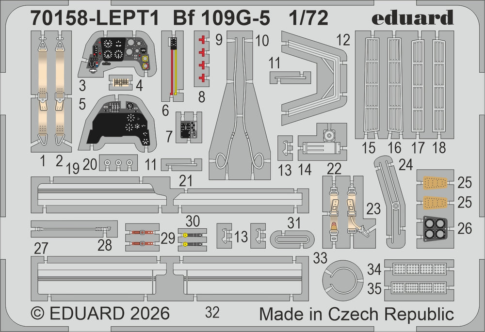 Eduard 70158 Messerschmitt Bf-109G-5 ProfiPACK 1:72 Model Kit