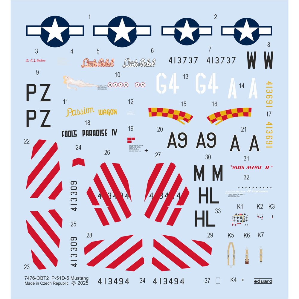 Eduard 7476 North-American P-51D-5 Mustang Weekend Edition 1:72 Model Kit