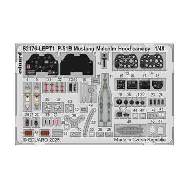 Eduard 82176 N.A. P-51B Mustang w/Malcolm Hood ProfiPACK 1:48 Model Kit