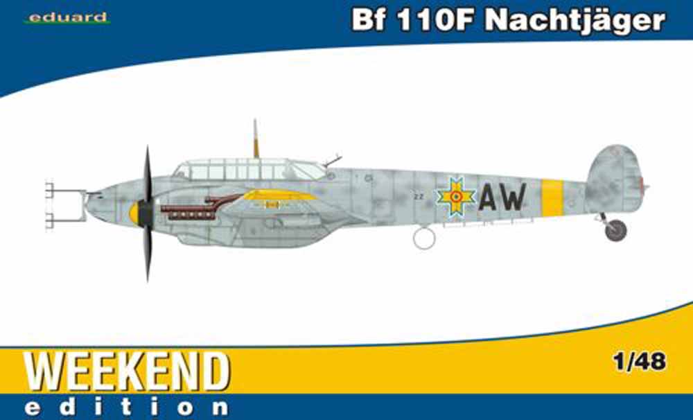 Eduard 84145 Messerschmitt Bf-110F Nachtjager 1:48 Aircraft Plastic Model Kit