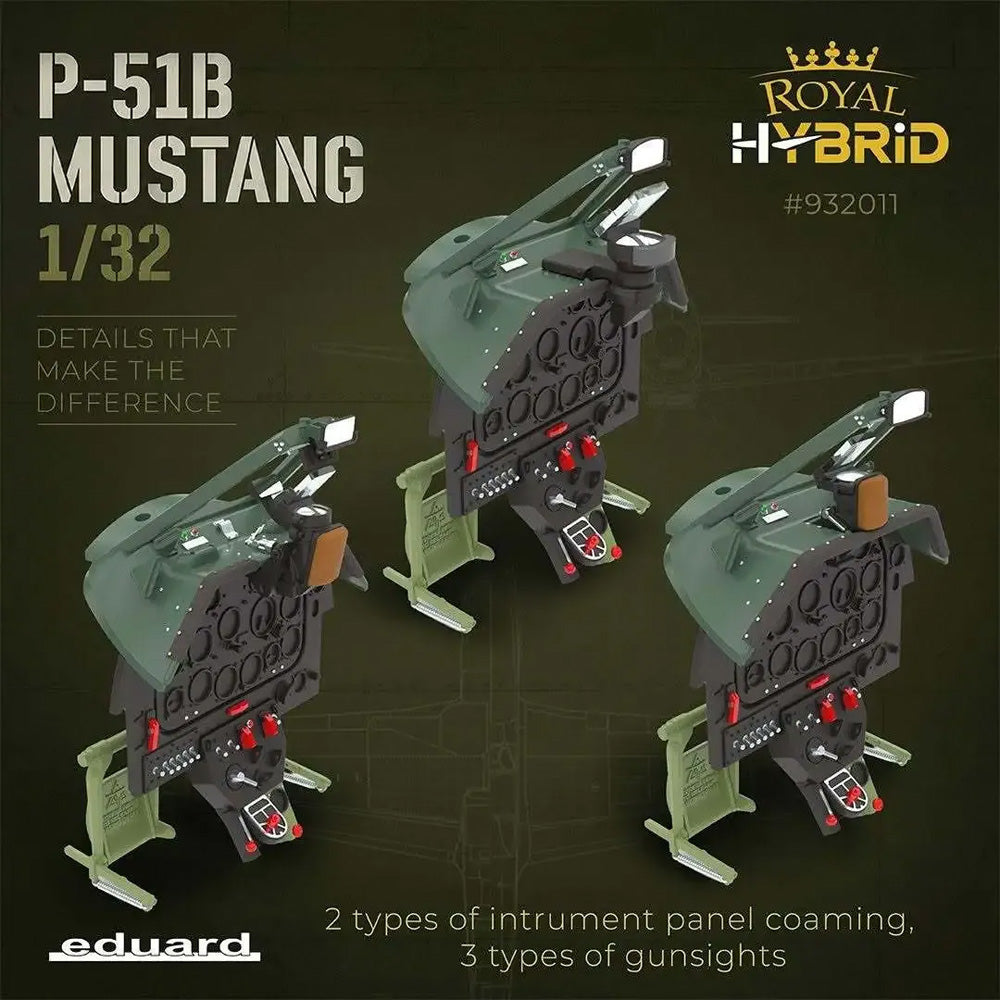 Eduard Royal Hybrid P-51B Mustang 1:32 Model Kit 932011