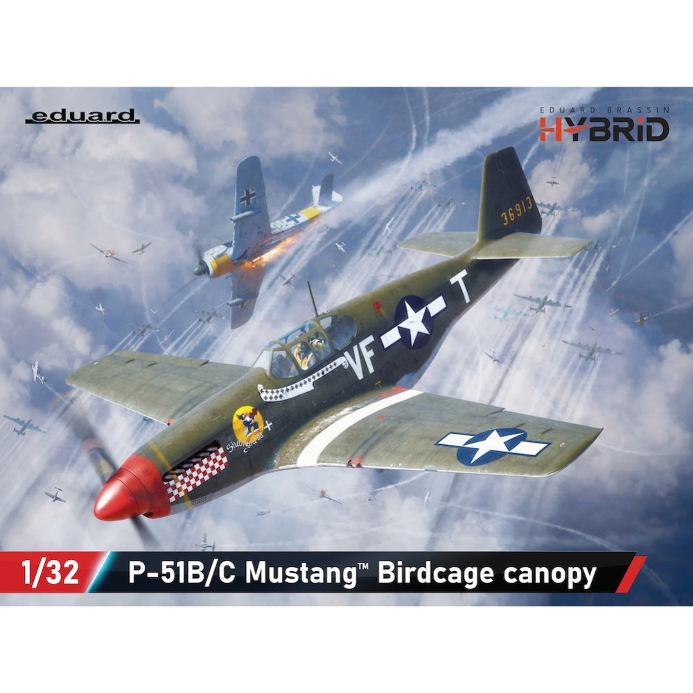 Eduard Royal Hybrid P-51B/C Mustang Birdcage 1:32 Model Kit 932011