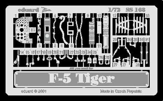 Eduard SS168 Etched Aircraft Detailling Set 1:72 Northrop F-5E Tiger II