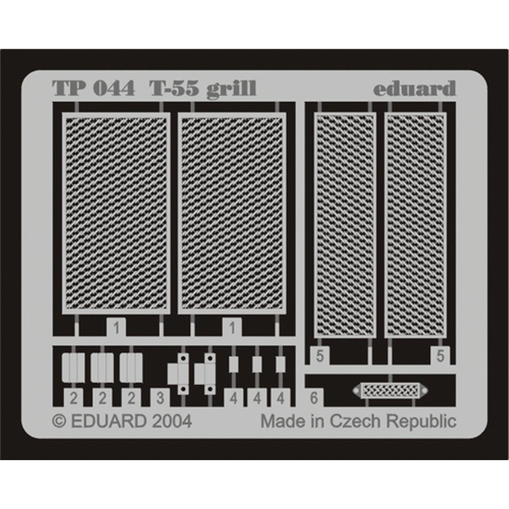 Eduard TP044 1:35 Etched Detailing Set for Tamiya Kits Soviet T-55 grilles