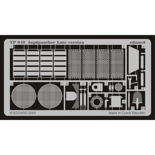 Eduard TP048 1:35 Etched Detailing Set for Tamiya Kits Jagdpanther late version