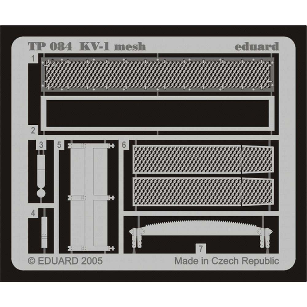 Eduard TP084 1:35 Etched Detailing Set for Trumpeter Kits Soviet KV-1 mesh