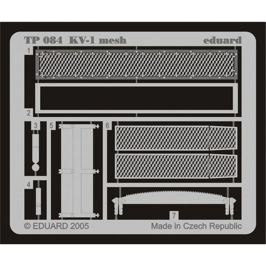 Eduard TP084 1:35 Etched Detailing Set for Trumpeter Kits Soviet KV-1 mesh