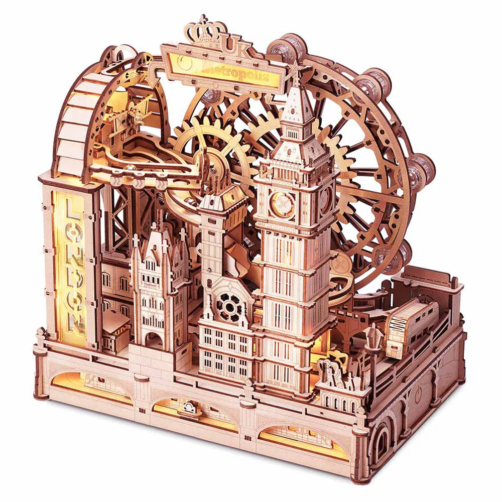 ROKR London Marble Run 3D Mechanical Wooden Puzzle Model Kit EGB01