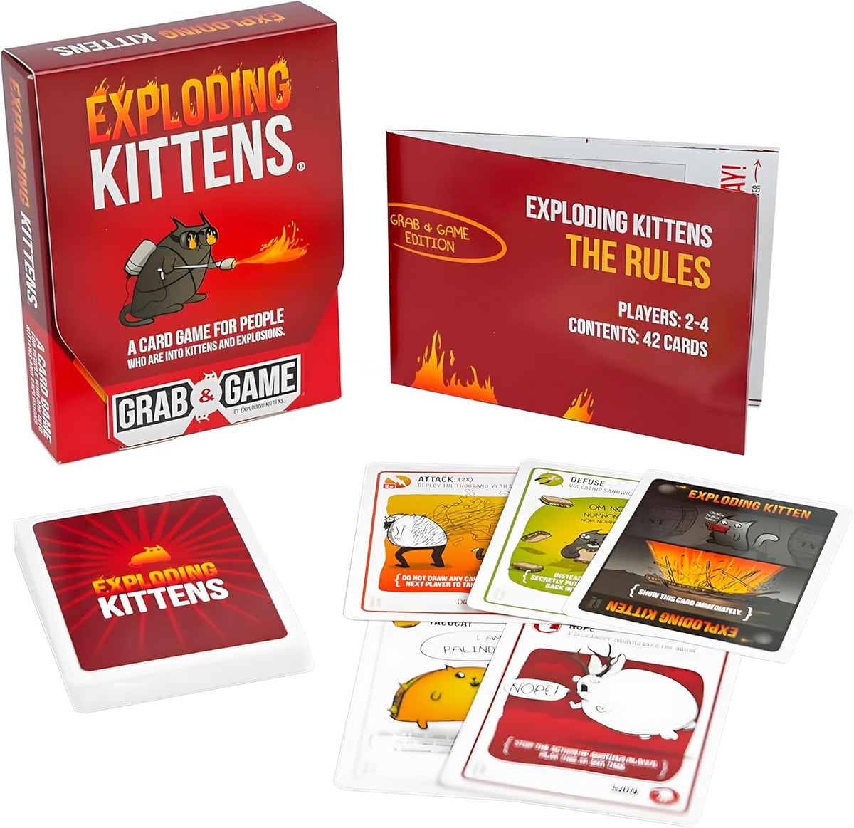 Exploding Kittens - Grab & Game Card Game Age 7+ 2-4 Players