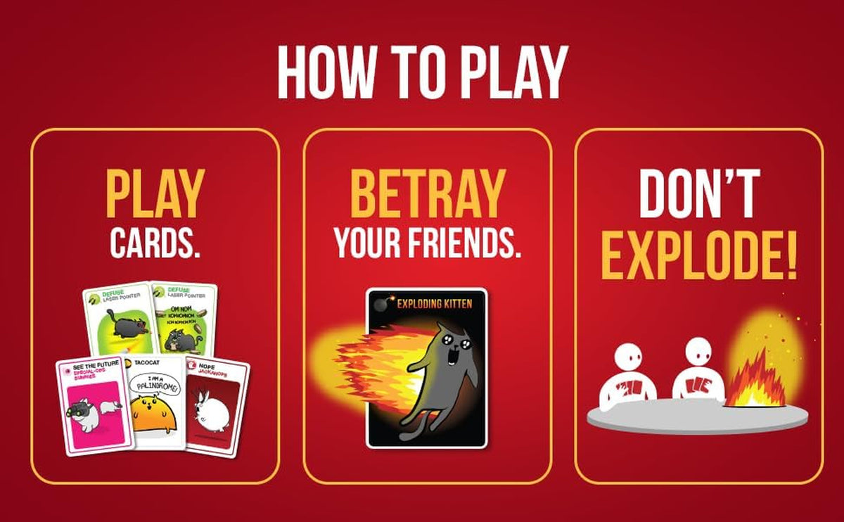 Exploding Kittens - Grab & Game Card Game Age 7+ 2-4 Players