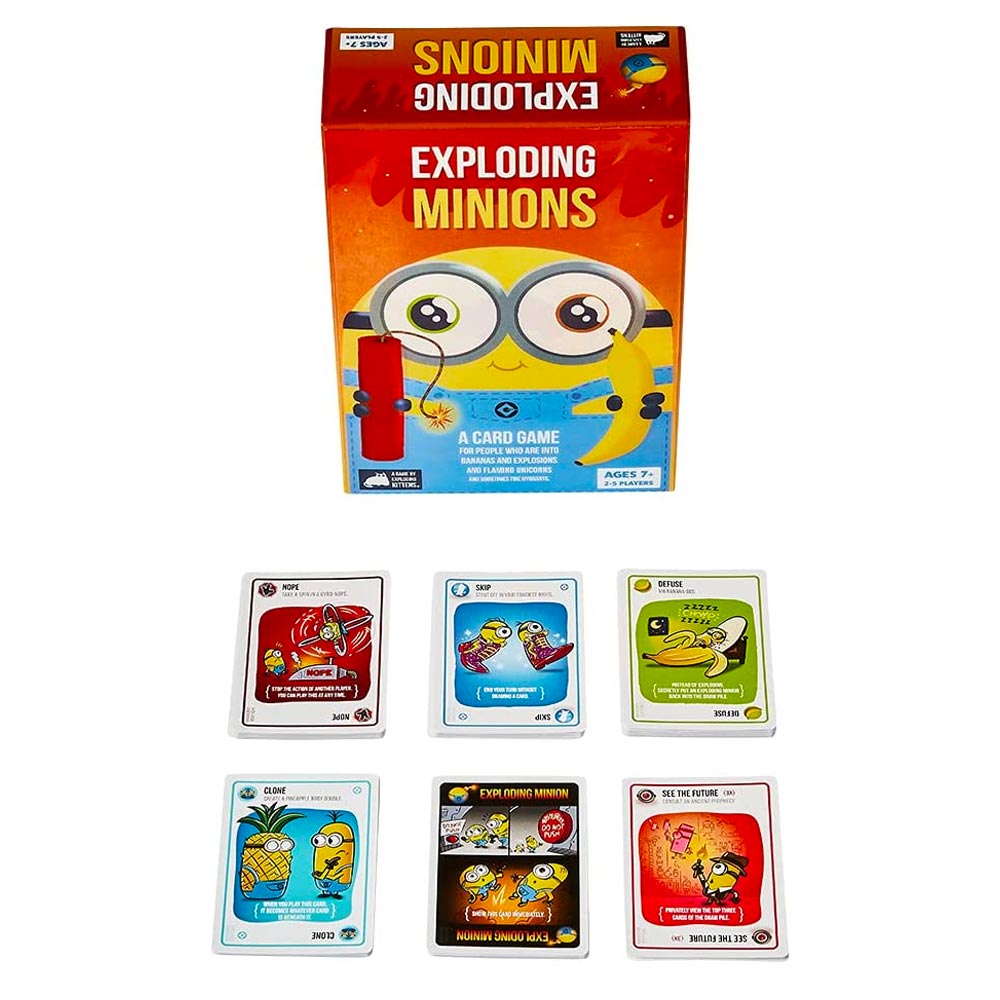 Exploding Minions - Card Game - Age 7+ - 2-5 Players - 15min