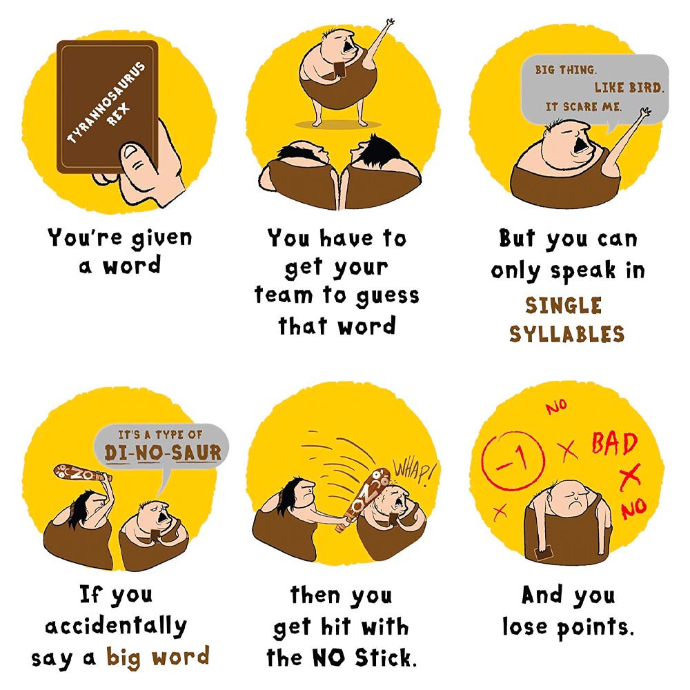 Poetry for Neanderthals - Card Game - Age 7+ - 2-8 Players - 20min