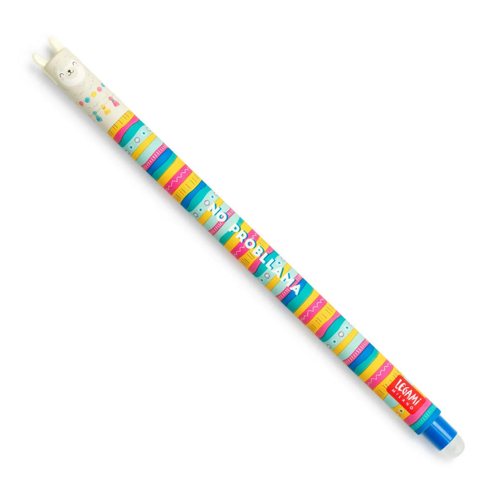 Legami Erasable Pen - Llama - 0.7 mm - Blue Ink