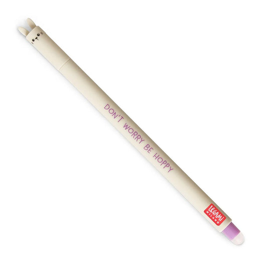 Legami Erasable Pen - Bunny - 0.7 mm - Purple Ink