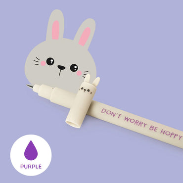 Legami Erasable Pen - Bunny - 0.7 mm - Purple Ink