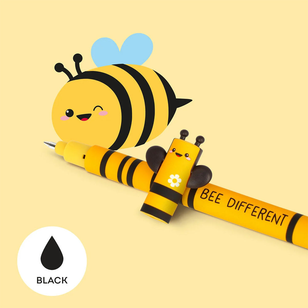 Legami Erasable Pen - Bee - 0.7 mm - Black Ink