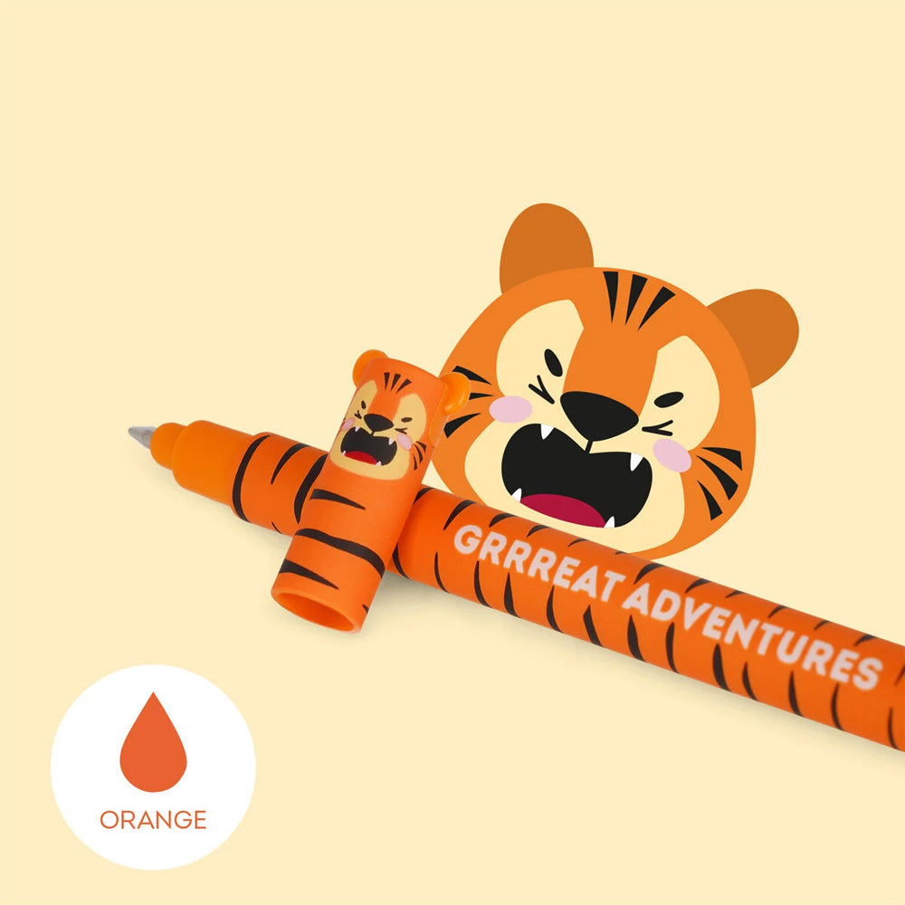 Legami Erasable Pen - Tiger - 0.7 mm - Orange Ink