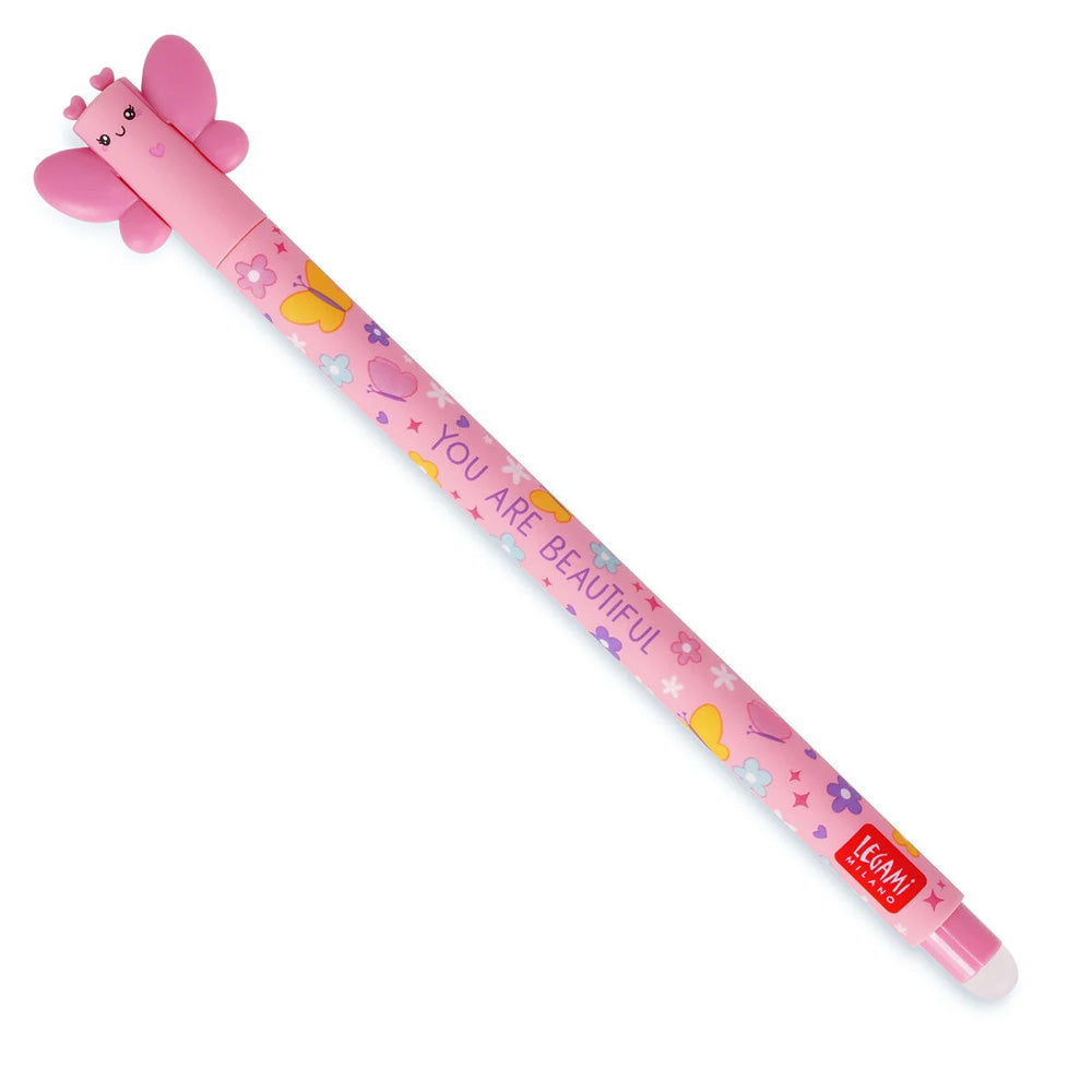 Legami Erasable Pen - Butterfly - 0.7 mm - Pink Ink