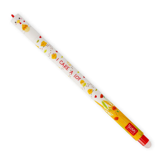 Legami Erasable Pen - Hen - 0.7 mm - Red Ink